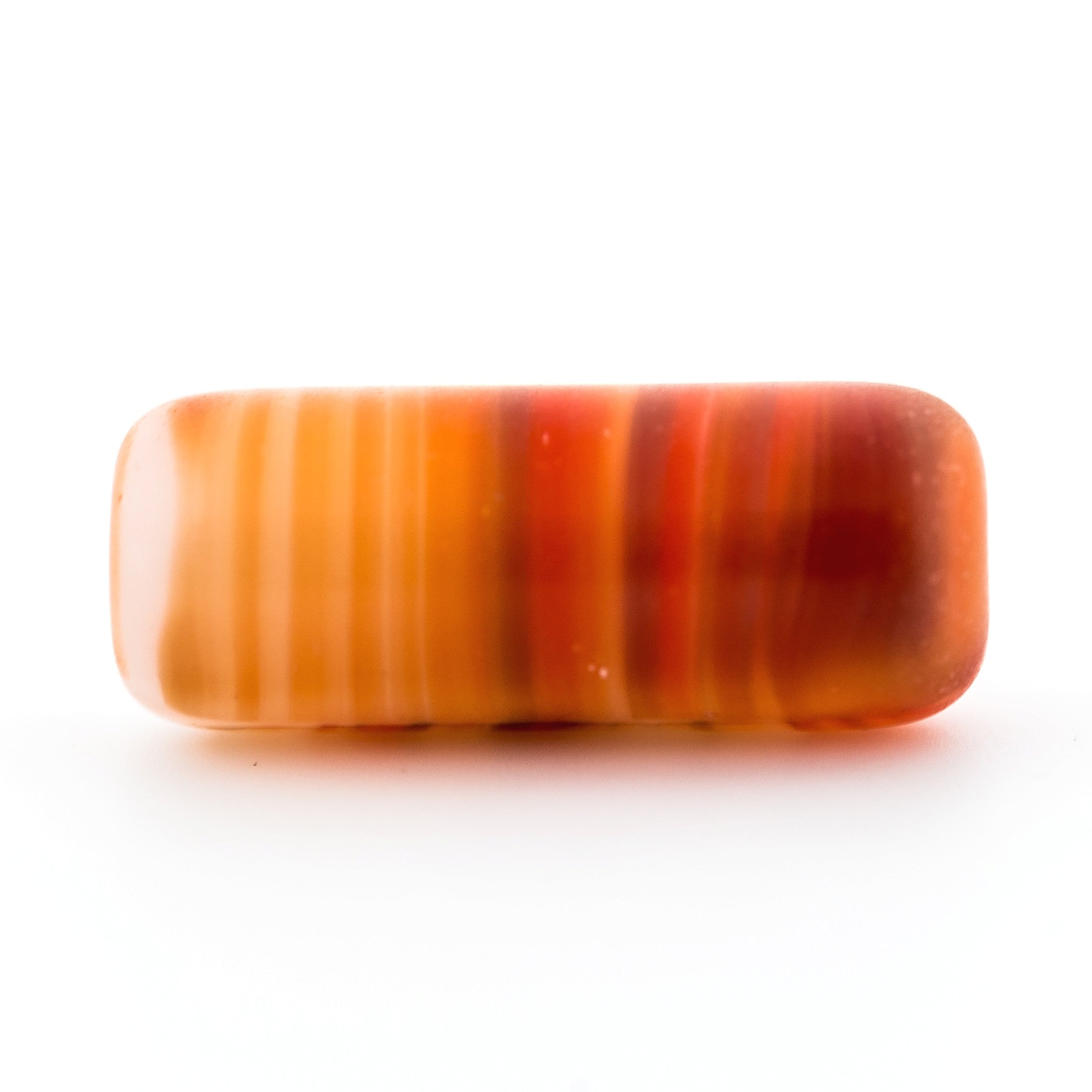 15X6MM Orange Glass Tube Bead (72 pieces)
