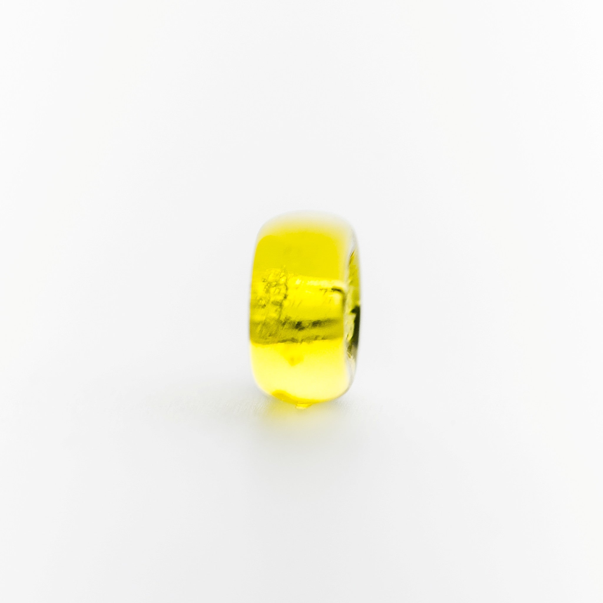 4MM Yellow Glass Rondelle Bead (300 pieces)