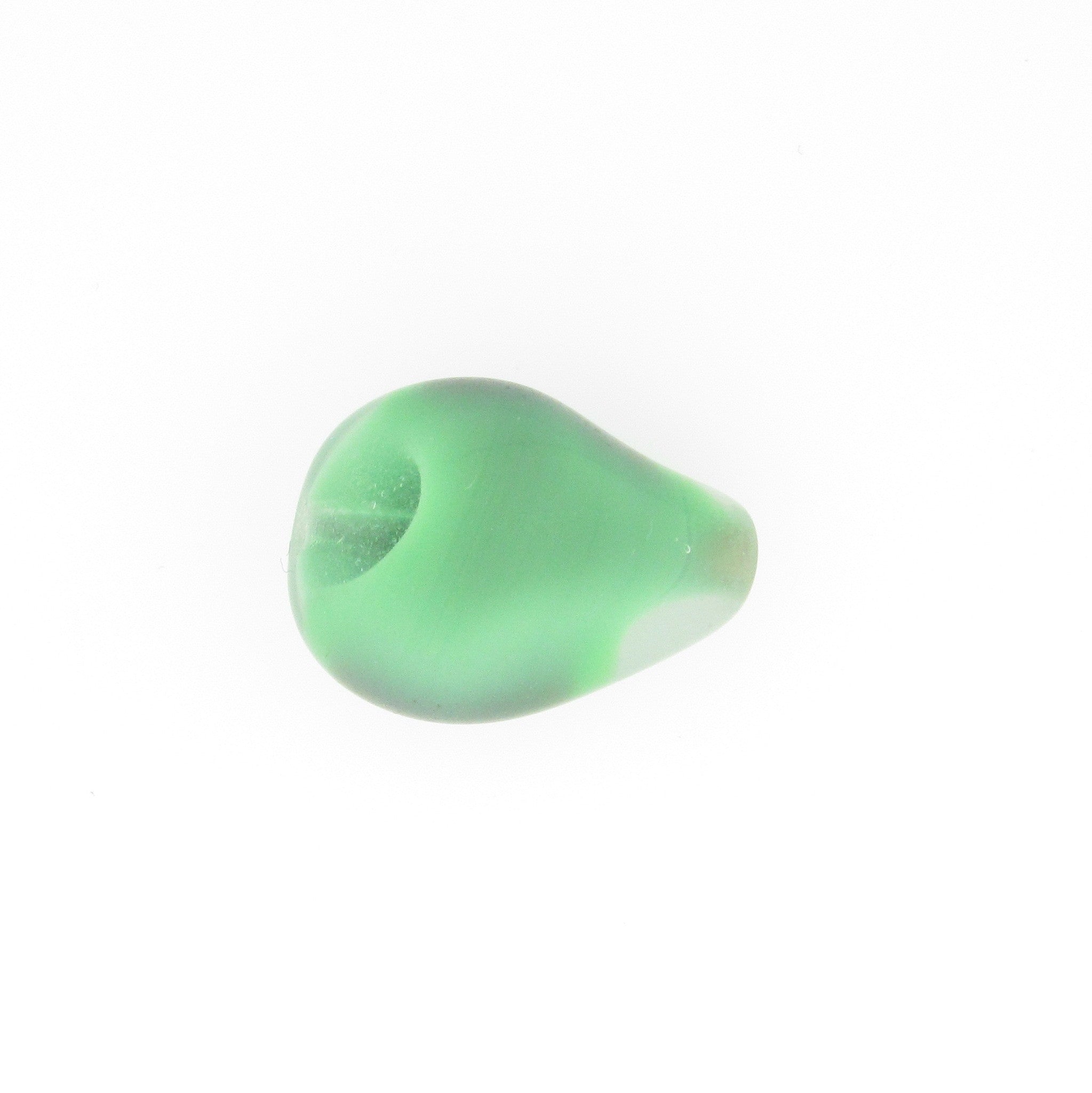 Green Baroque Pearshape Glass Bead (36 pieces)