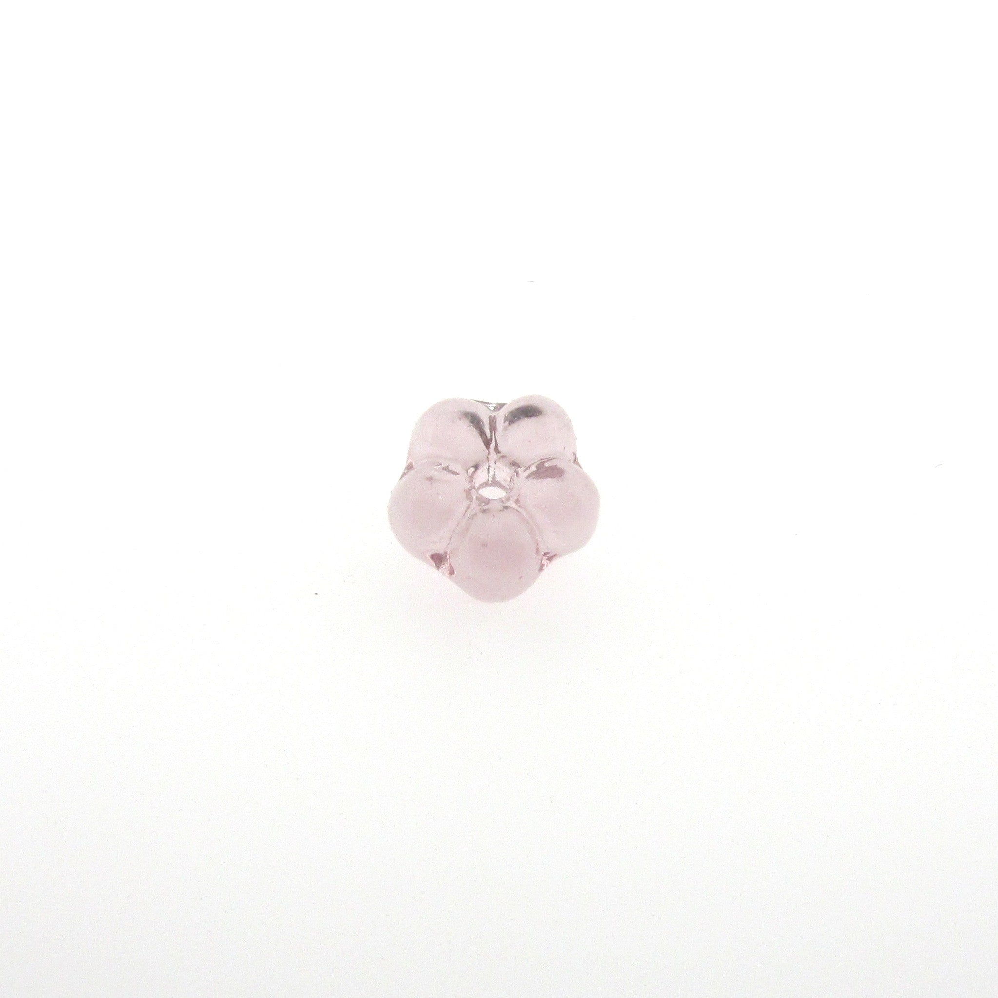 7MM Lilac Flower Glass Rondel (72 pieces)