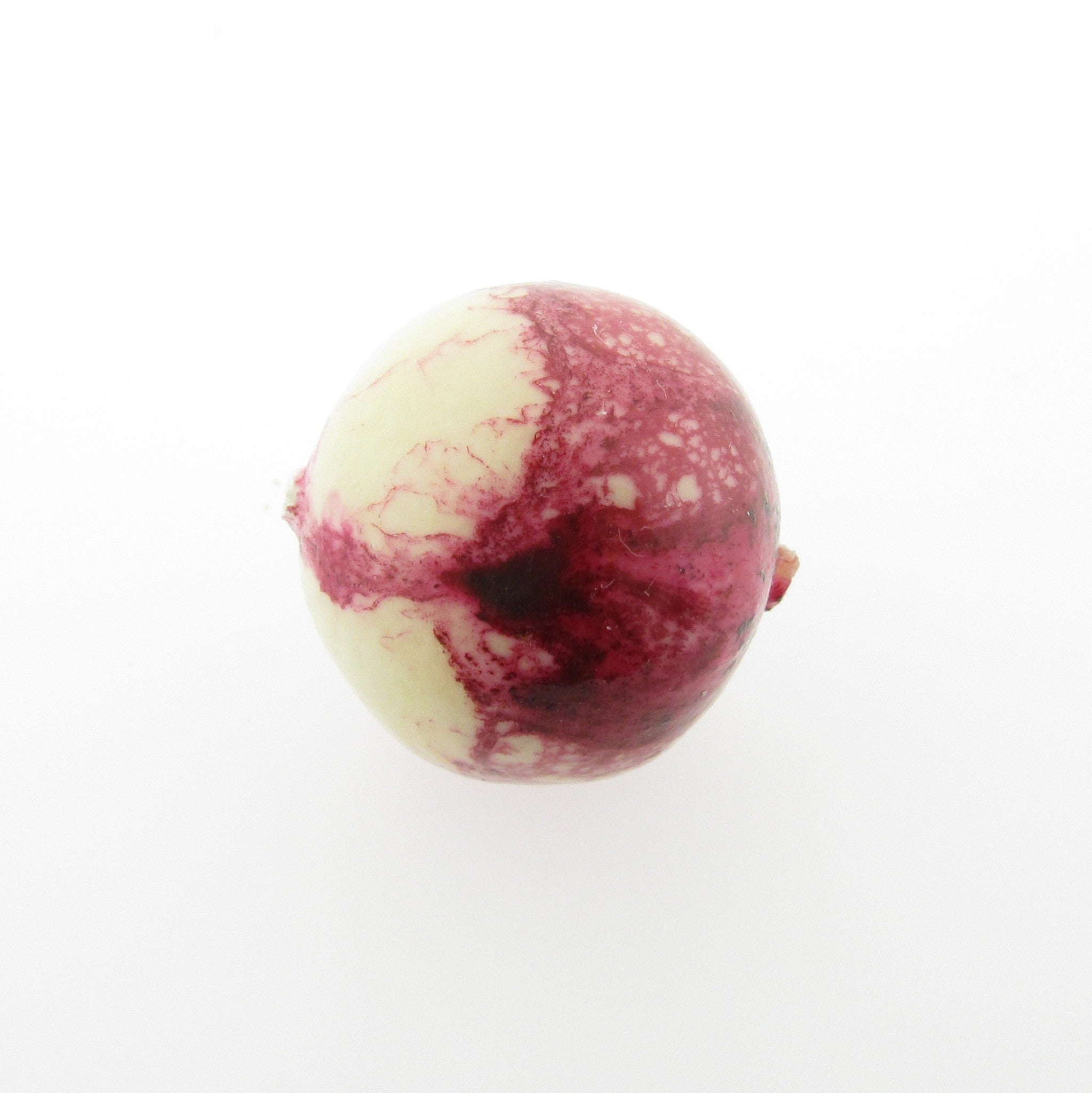 25MM Pink Marbled Paper Mache Bead (12 pieces)