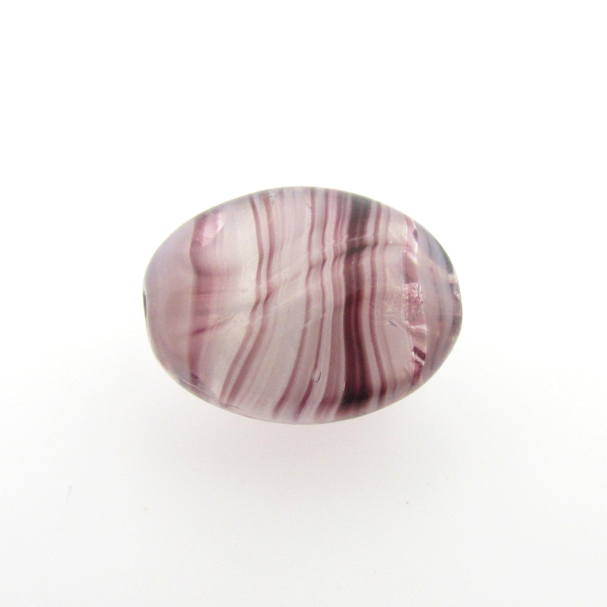 18X13MM Amethyst Glass Oval Bead (12 pieces)