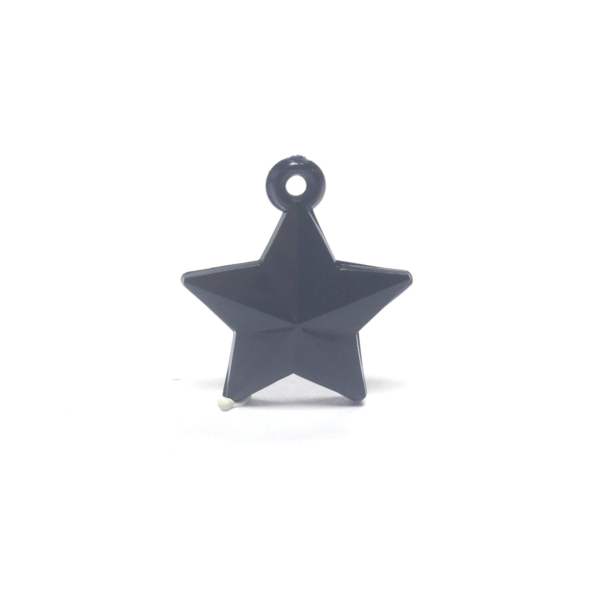 20MM Black Faceted Star Drop (36 pieces)
