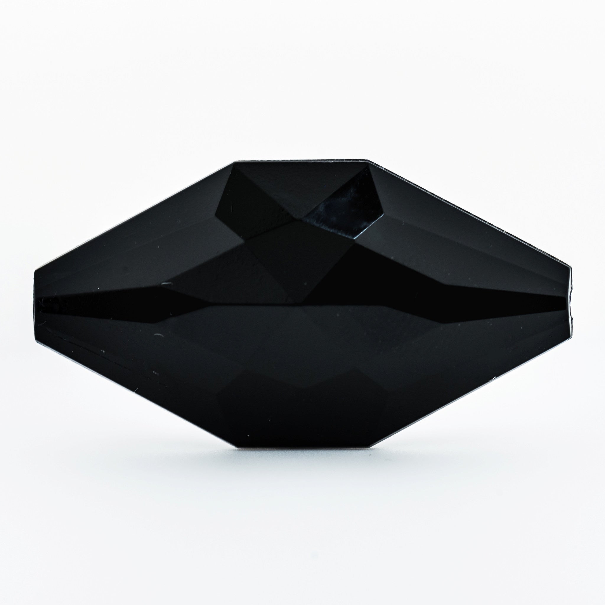 38X20MM Black Faceted Bead (12 pieces)