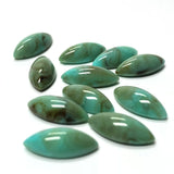 15X7MM Turquoise Matrix Color Navette Acrylic Cab (144 pieces)