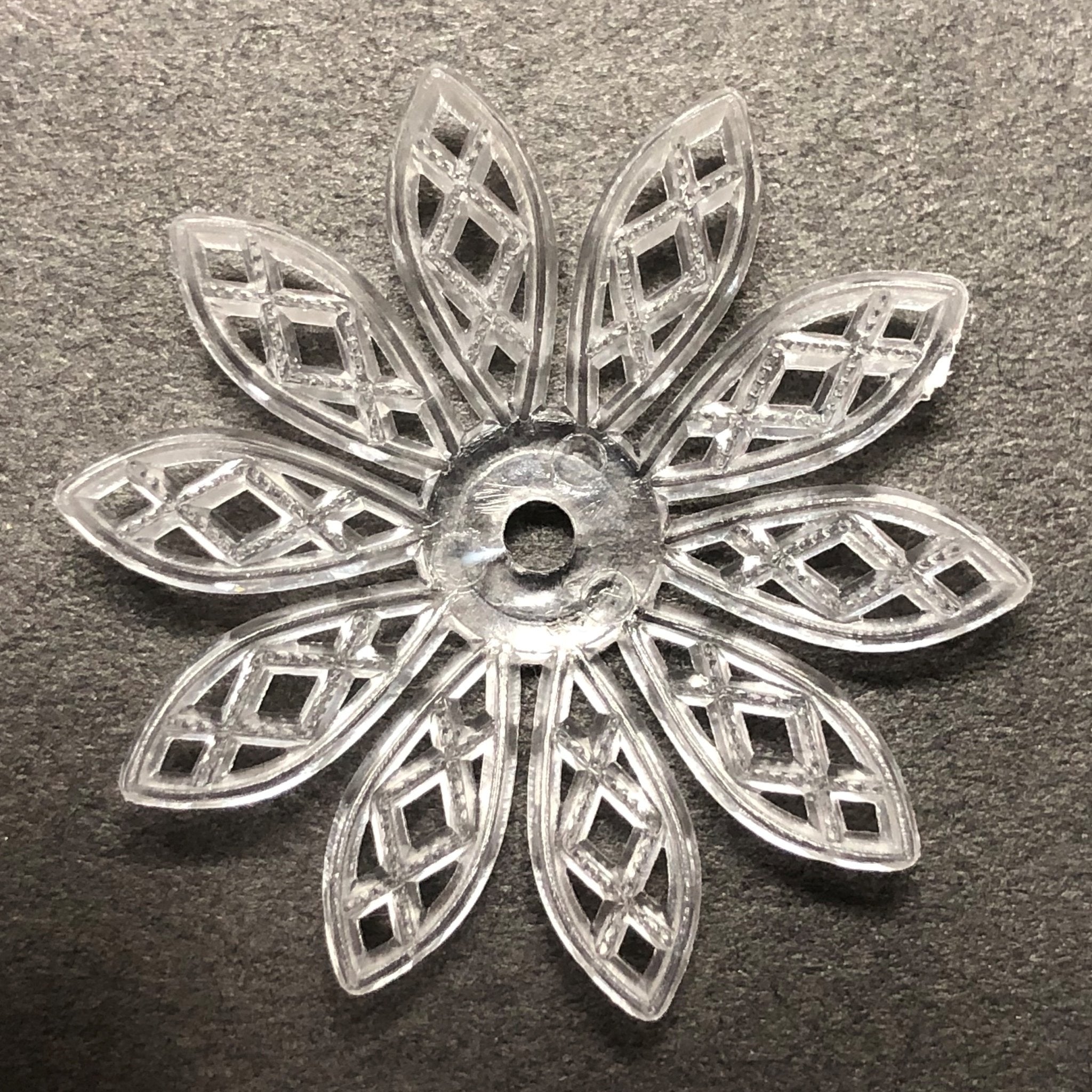 30MM Crystal Filigree Plastic Disc (36 pieces)