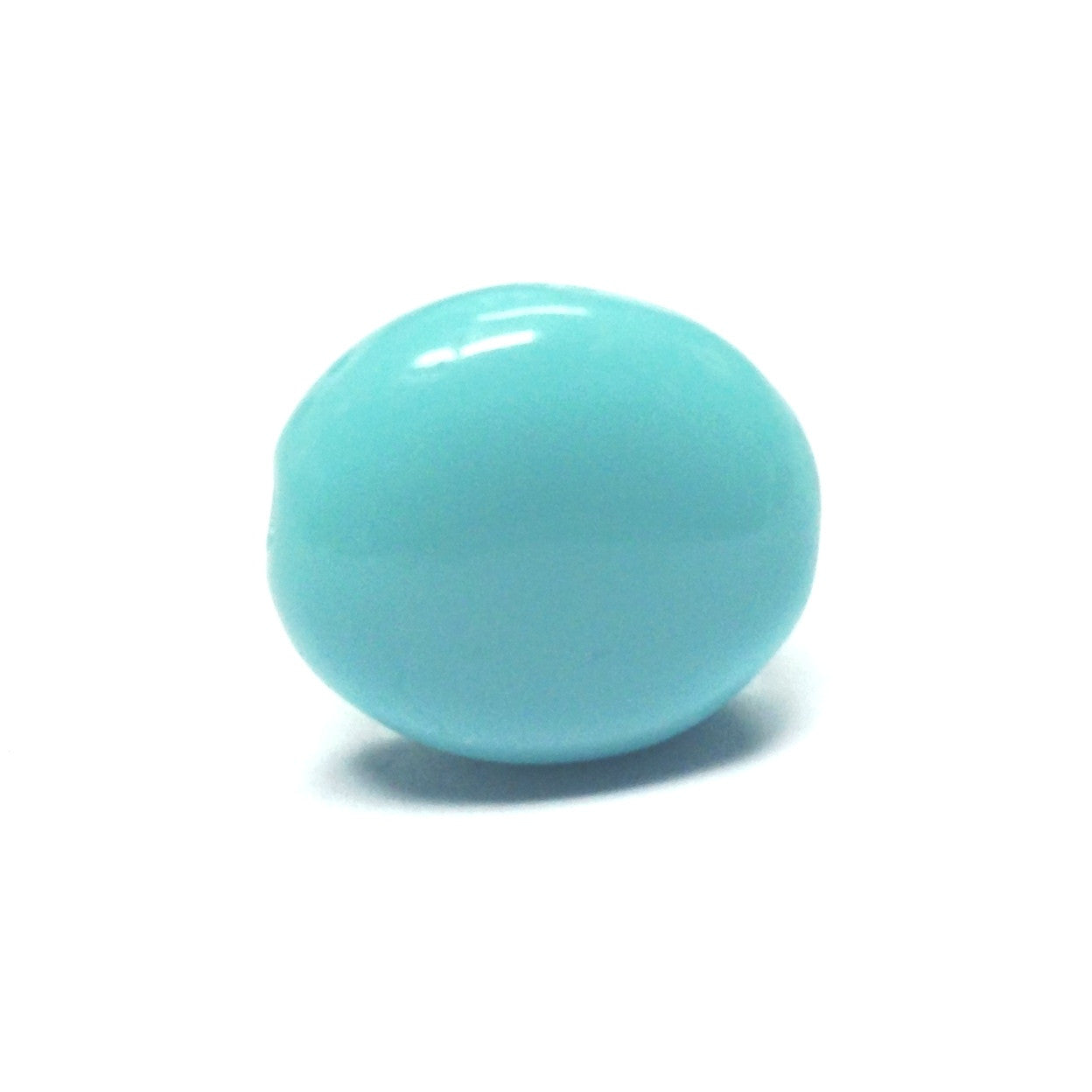 14MM Green Turq.Glass Disc Bead (72 pieces)