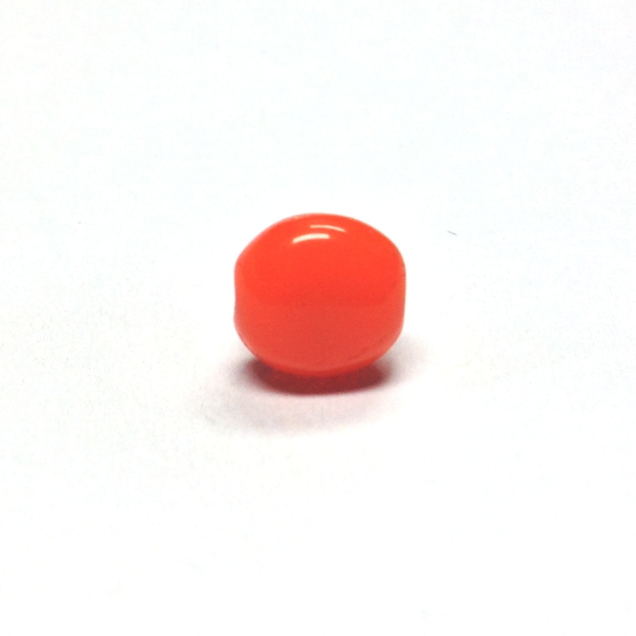 8MM Orange Glass Flat Oval Bd (300 pieces)