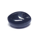 Black Flat Glass Bead w/Hole (36 pieces)