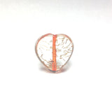 15MM Crystal/Orange/Gold "Spiked" Heart Bead (72 pieces)