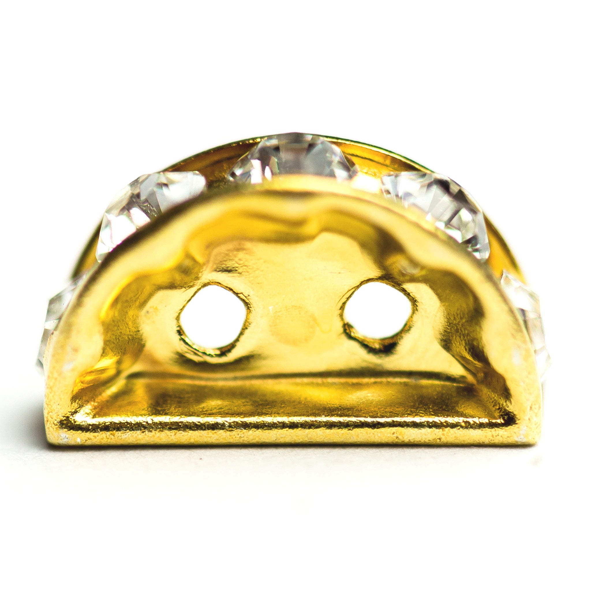 13X6MM Rondelle Crystal/Gold (12 pieces)