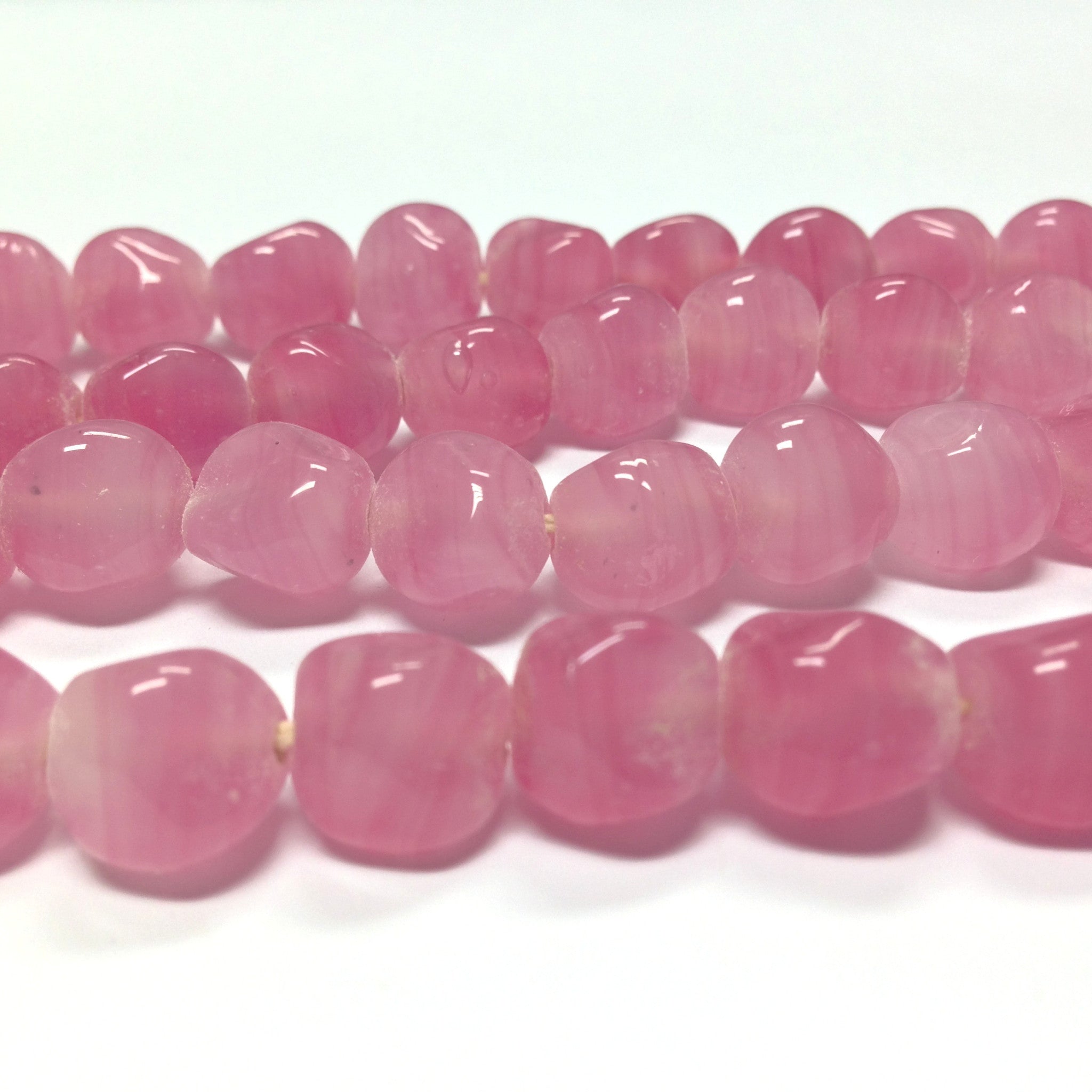10MM Rose Quartz Glass Baroque Bead (60 pieces)