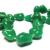 14MM Jade Flat Baroque Glass Bead (40 pieces)