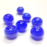 12MM Sapphire Swirl Glass Bead (30 pieces)