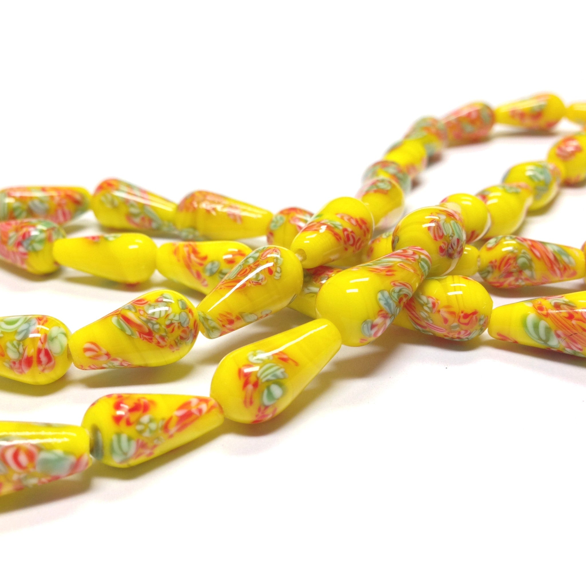15X9MM Yellow Tombo Pear Bead (50 pieces)