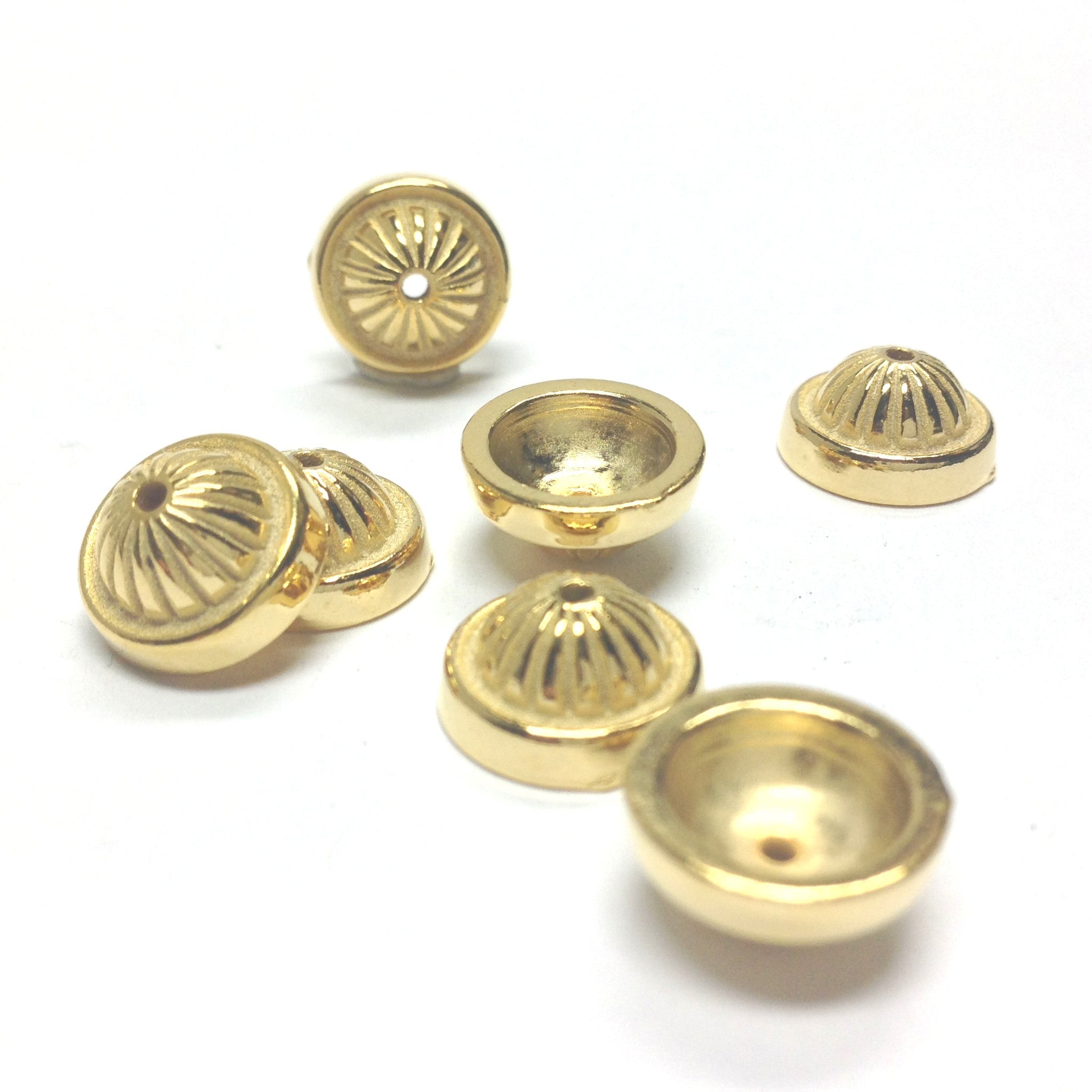 11MM Hamilton Gold Fluted Cap (72 pieces)
