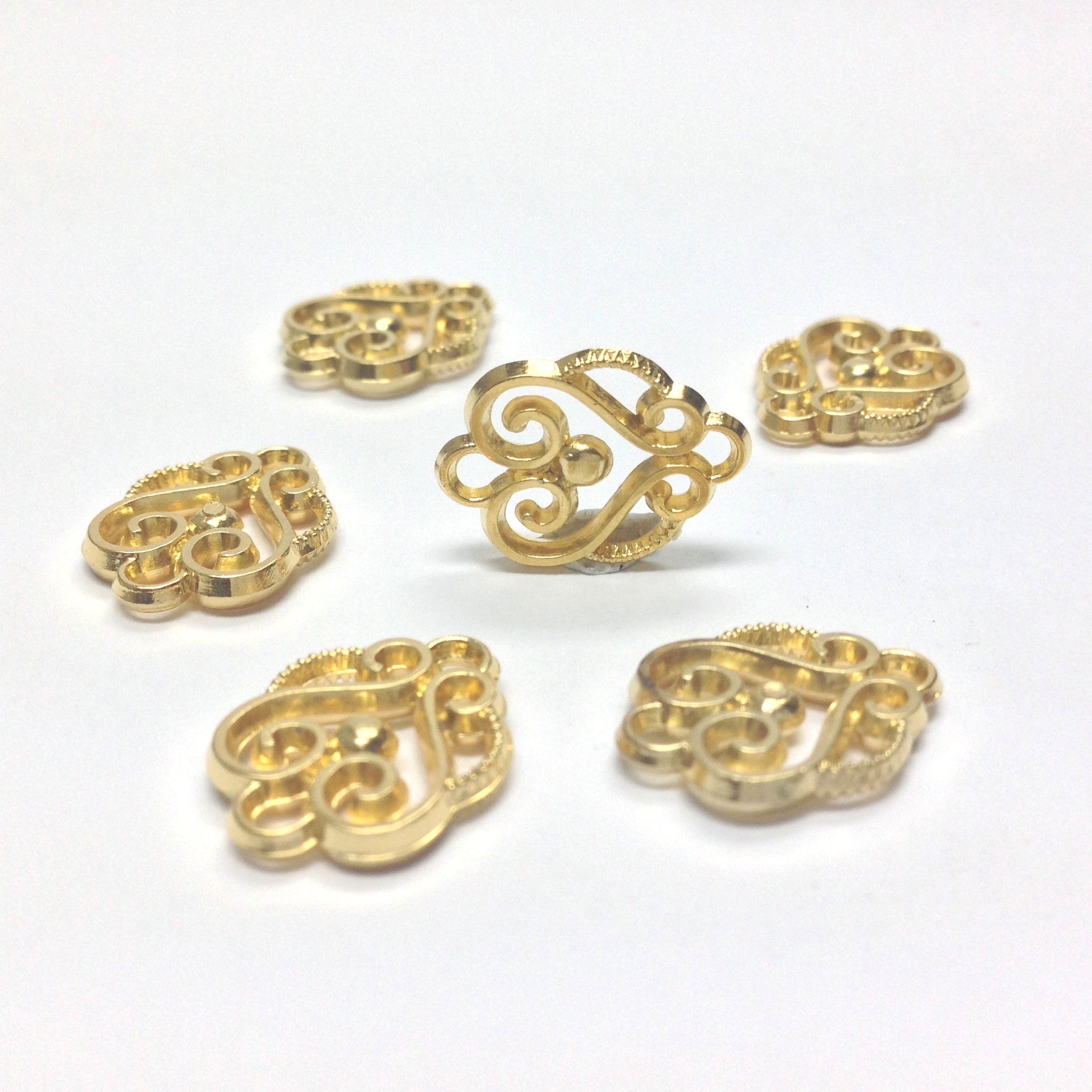 Ham. Gold Plated Scroll Drop (72 pieces)