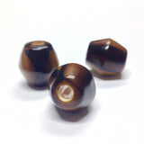 17X18MM "Macassar" L.H.Pyramid Bead (14 pieces)
