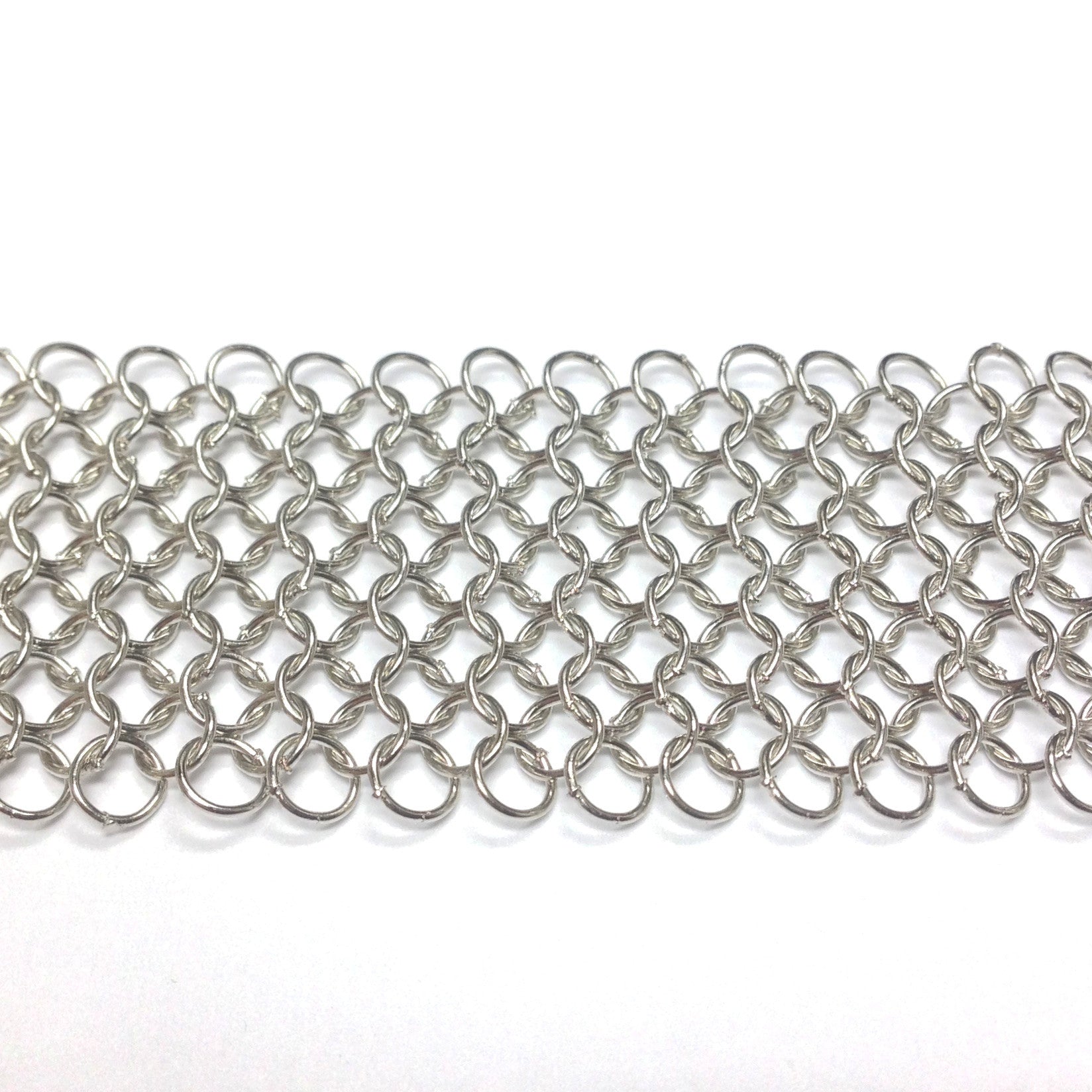 Jump Ring Chain Satin Silver (1 foot)