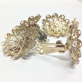 27MM Goldtone Brass Filigree Earclip (4 pieces)