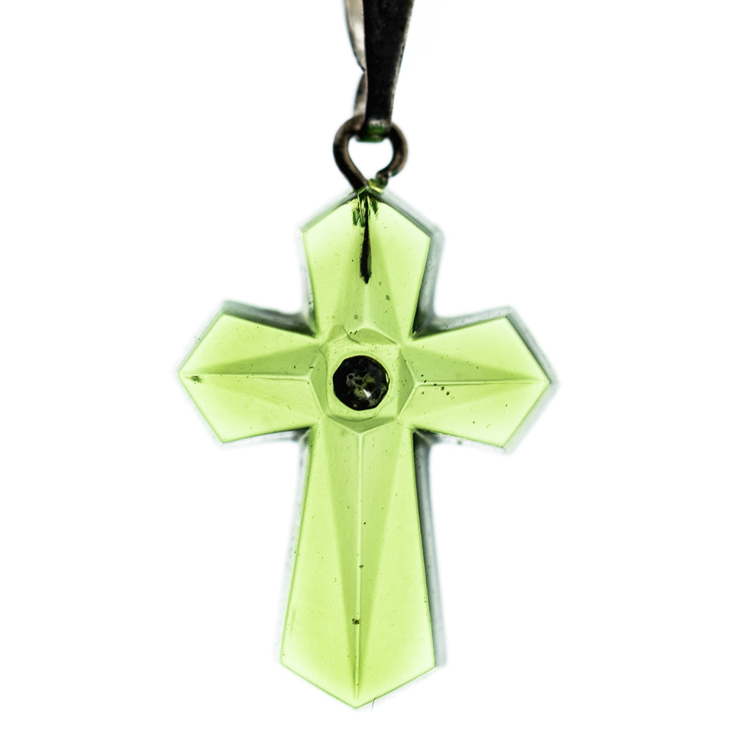 20X14MM Olivine Cross Pendant (12 pieces)