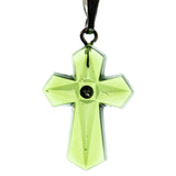 20X14MM Olivine Cross Pendant (12 pieces)