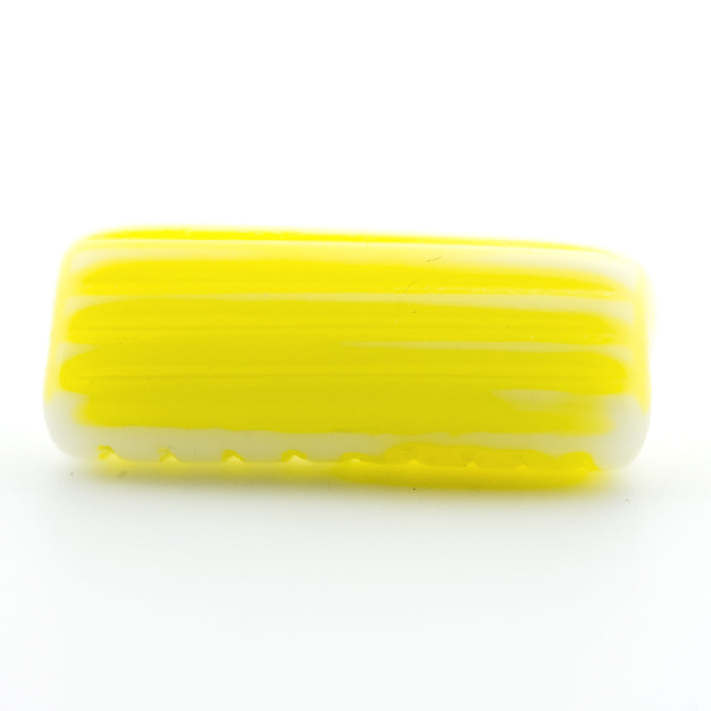 15X6MM Yellow Glass Tube Bead (36 pieces)