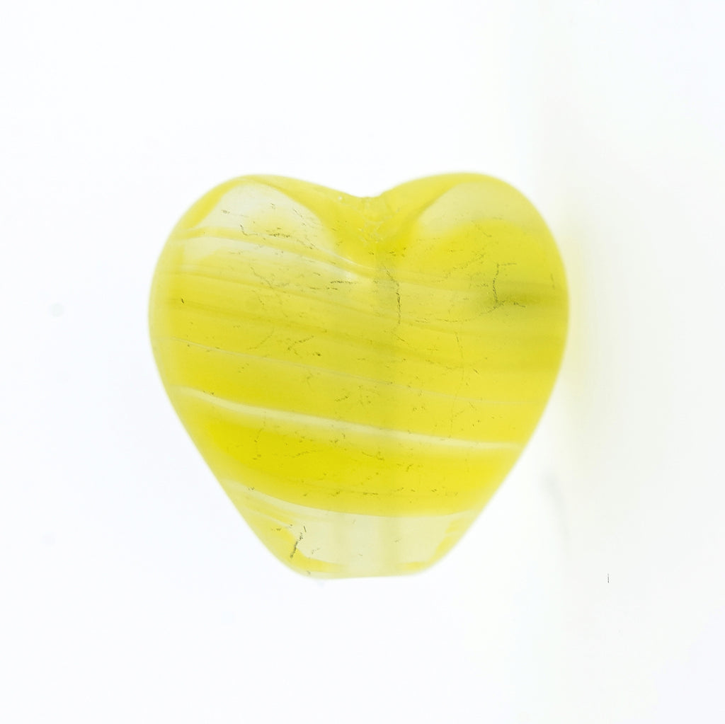 8MM Yellow Quartz Glass Heart Bead (100 pieces)