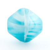 9MM Aqua Glass Pyramid Bead (36 pieces)