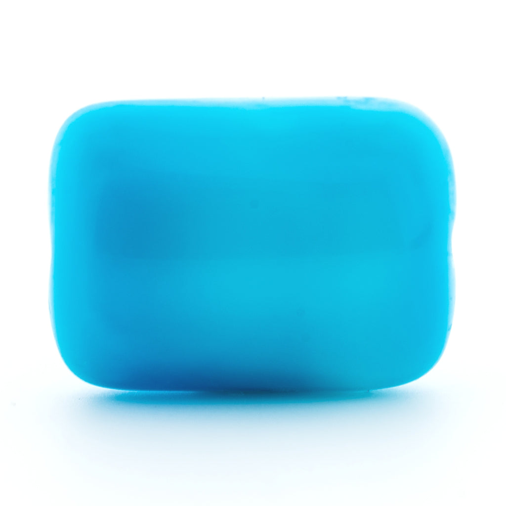 14X10MM Aqua Glass Rectangle Bead (36 pieces)