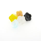 Black Givre Glass Flower Bead (100 pieces)