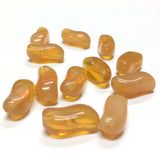 16X8MM Topaz Opal Glass S-Shaped Bead (36 pieces)