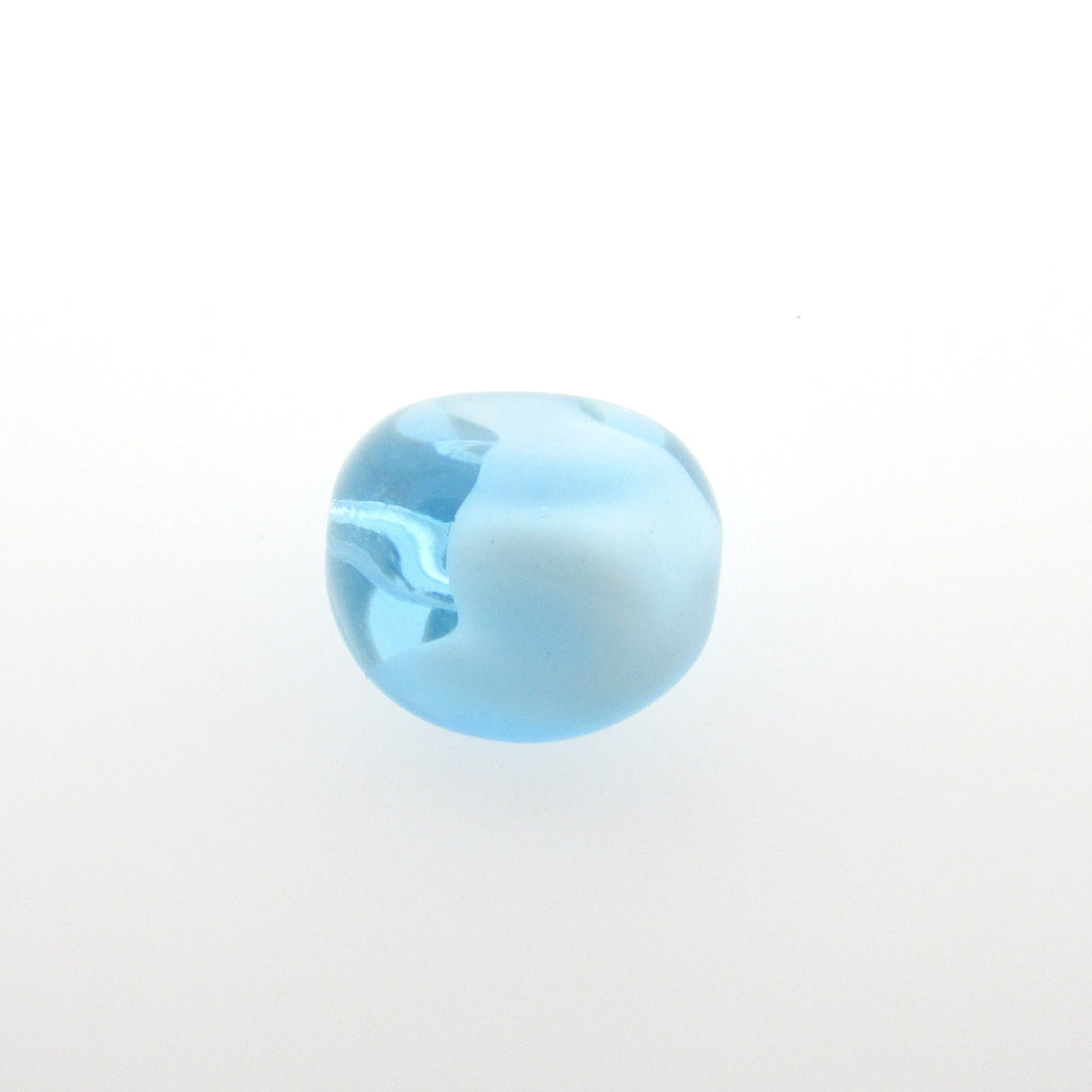 8MM Aqua Blue Givre Glass Bead (72 pieces)