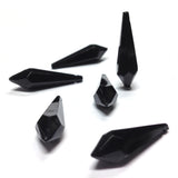 26X8MM Black Faceted Drop (72 pieces)