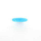 10MM Aqua Opal Glass Flat Round Bead. (36 pieces)