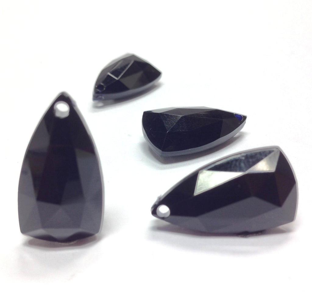 22X12MM Black Faceted Drop (72 pieces)