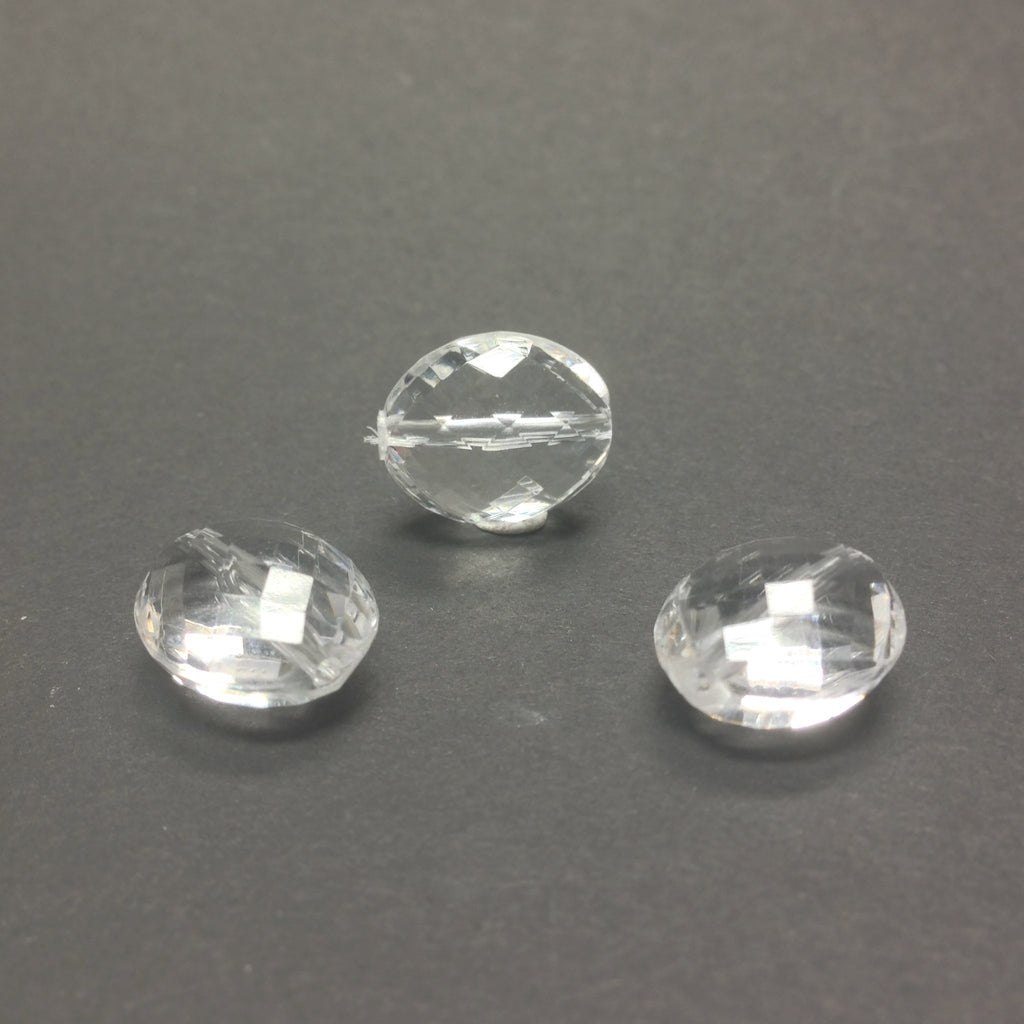 12X11MM Crystal Faceted Oval Bead (72 pieces)