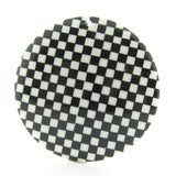 Black/White Checkerboard Round Drop (2 pieces)