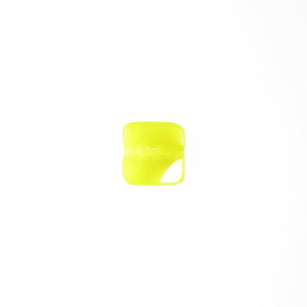 Yellow Glass Flat Square Bead (72 pieces)