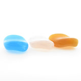 Large Flat Topaz Opal Glass Bead (12 pieces)