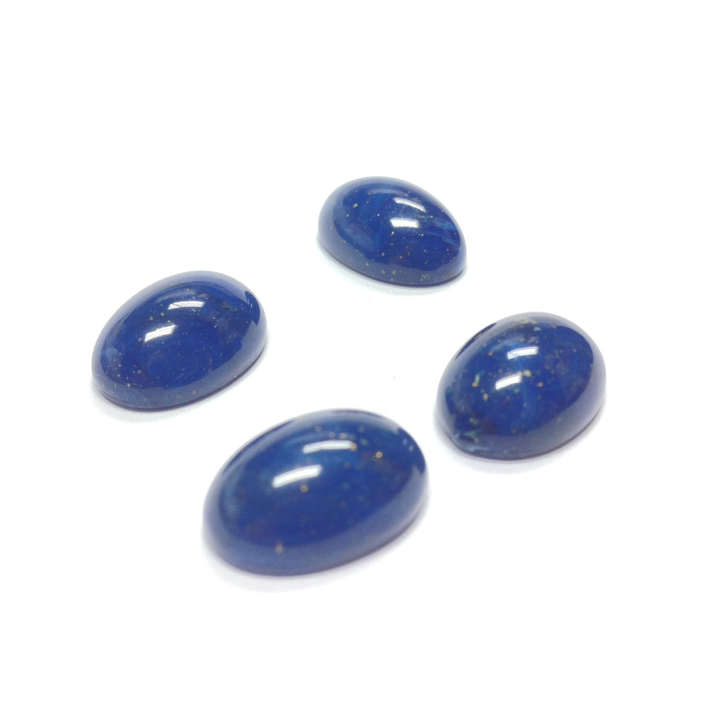 6X4MM Lapis Cab w/Gold Fleck (144 pieces)