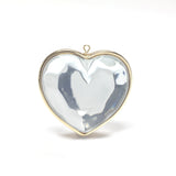 29X28MM Crystal/Gold Heart Drop (6 pieces)