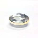 28X21MM Crystal/Gold Oval Bead (6 pieces)