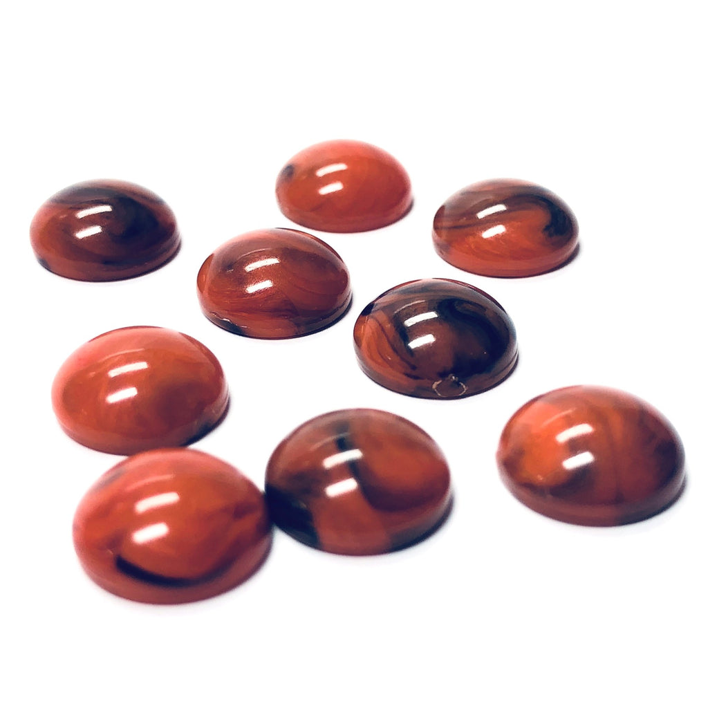 3MM Coral Matrix Color Round Acrylic Cab (1200 pieces)