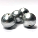 25MM Silver Paper Mache Bead (12 pieces)