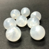 14MM White "Frost" Acrylic Beads (72 pieces)