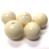 16MM "Ivorine" Round Acrylic Beads (36 pieces)