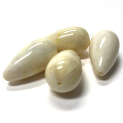 14X26MM "Ivorine" Pear Acrylic Beads (24 pieces)