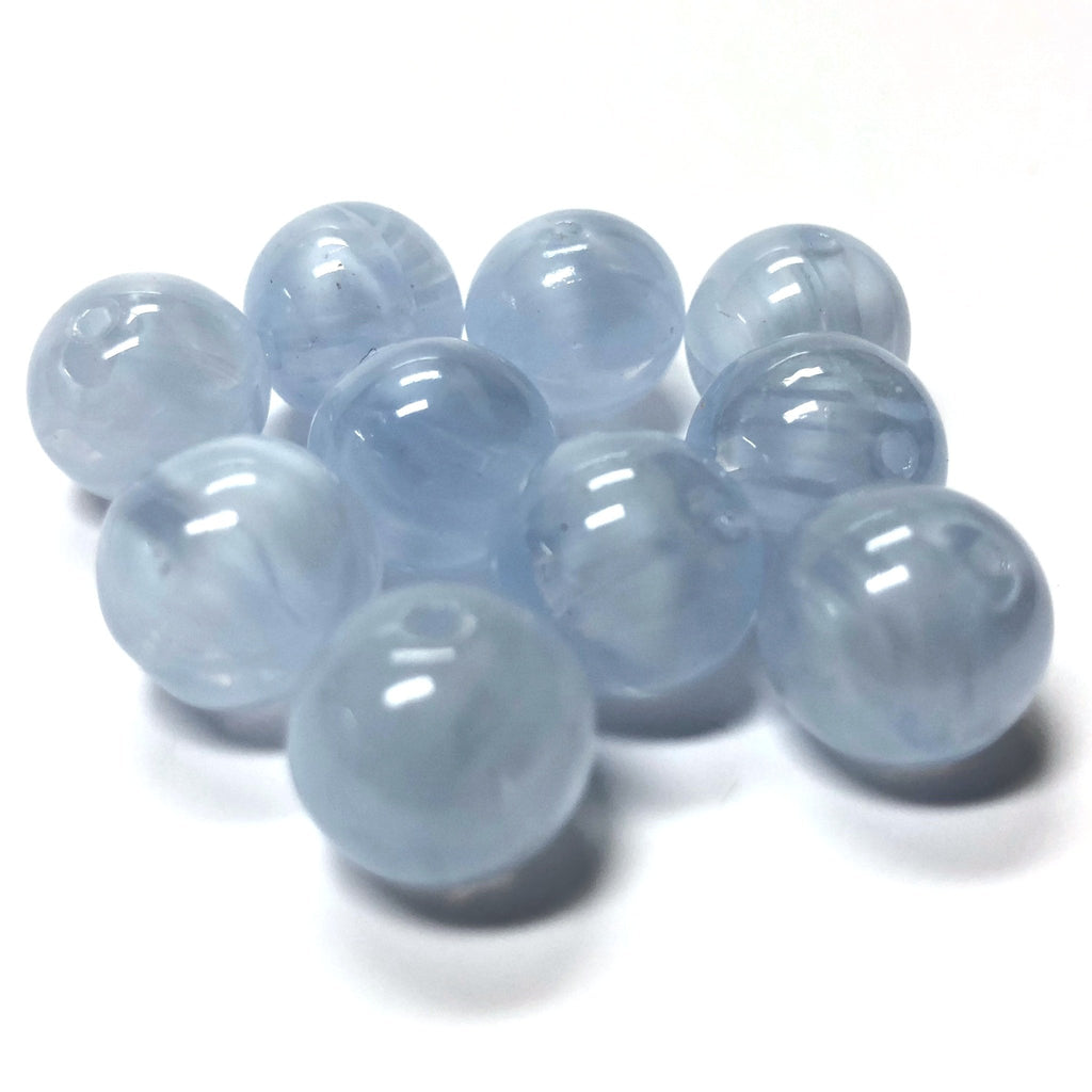 8MM Light Blue Quartz Glass Bead (72 pieces)