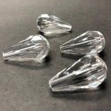 14X26MM Crystal Faceted Pear Acrylic Bead (12 pieces)